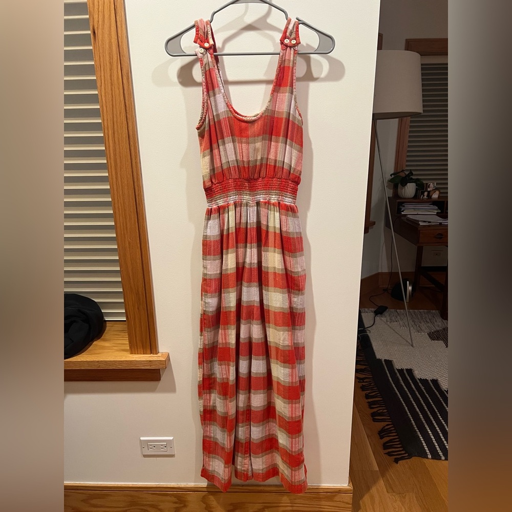 Ace & Jig Red and Cream Wide Leg Jumpsuit